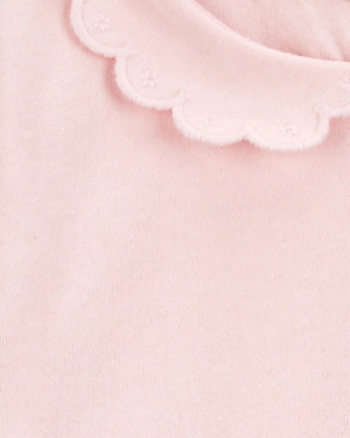 Baby Scalloped Collar Short-Sleeve Bodysuit - Pink