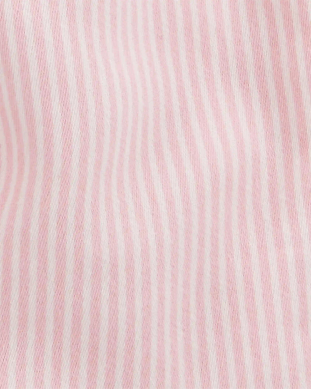 Baby Knit Denim Hickory Stripe Overalls - Pink