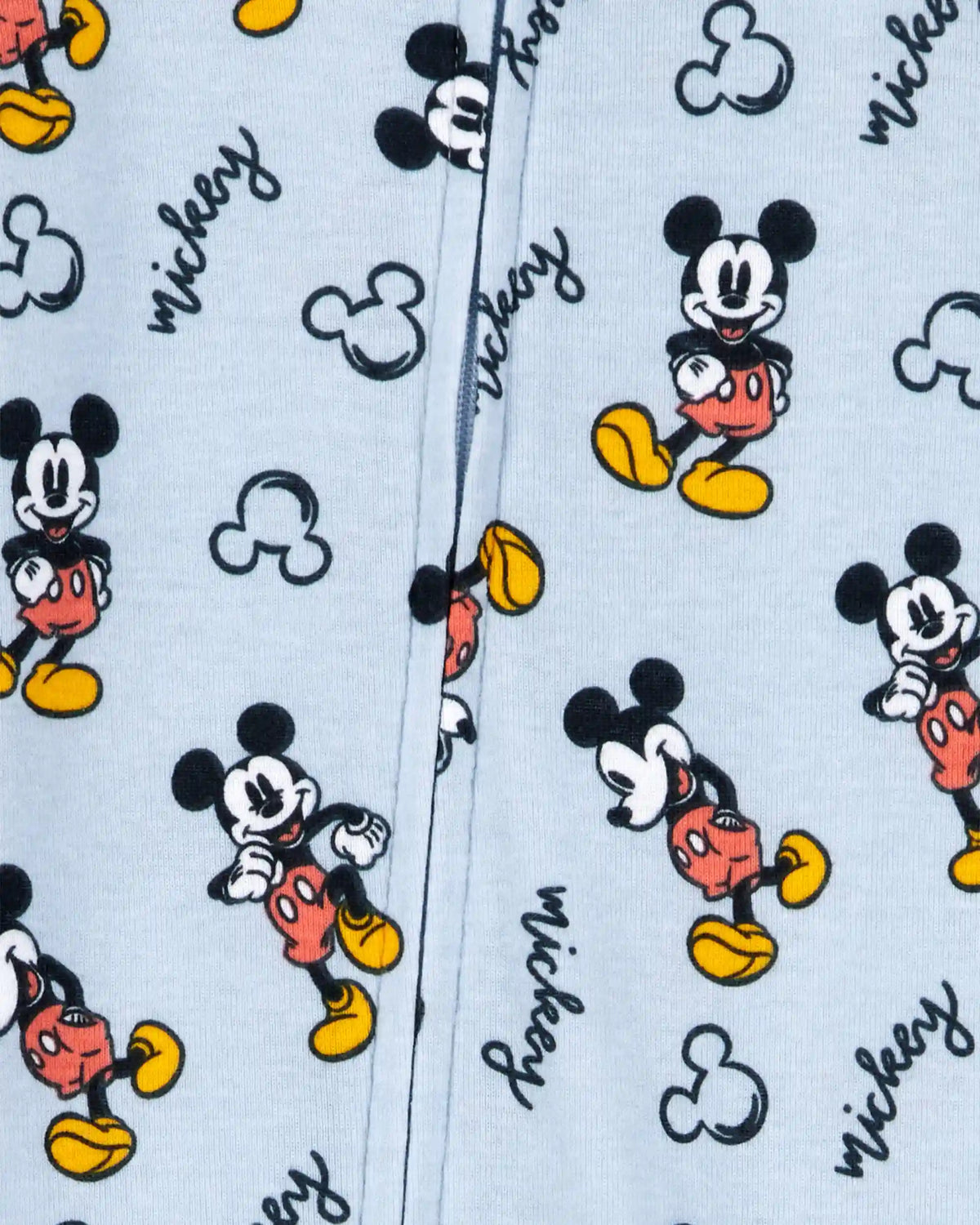 Baby Boy Disney© Mickey Mouse Snug Fit Cotton Footie 1-Piece Pajamas - Blue