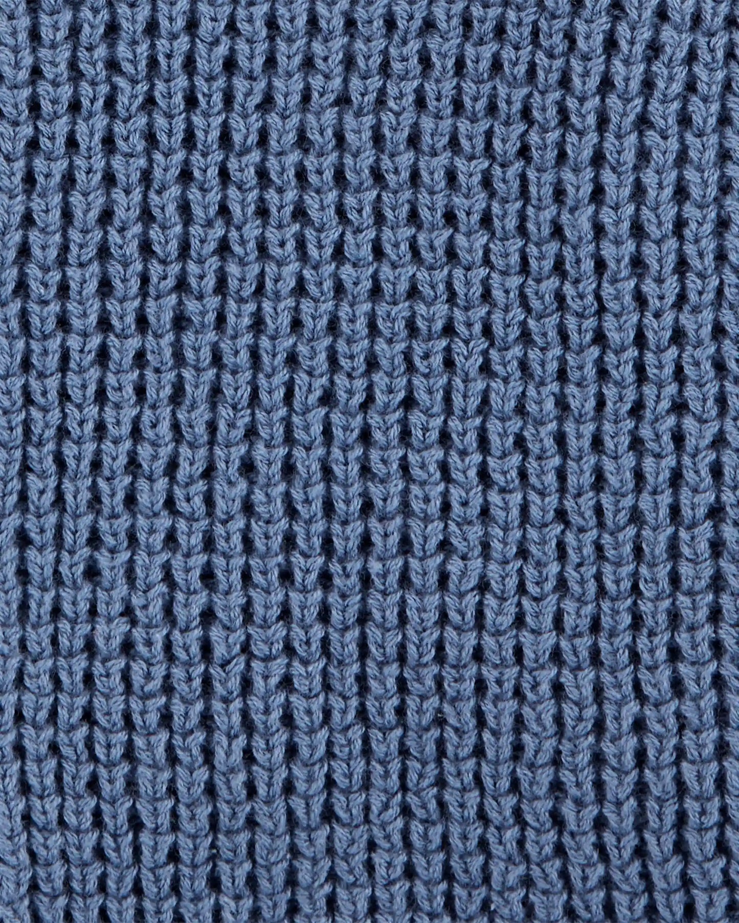 Baby Hooded Waffle Knit Cardigan - Navy Blue