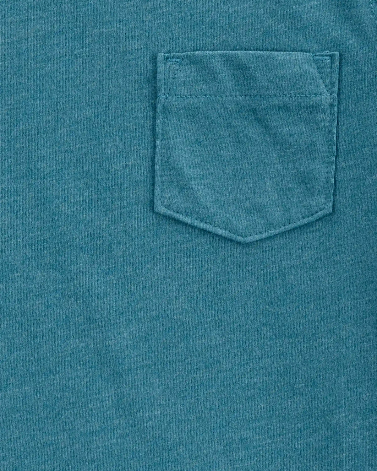 Baby Solid Short-Sleeve Pocket Tee - Teal
