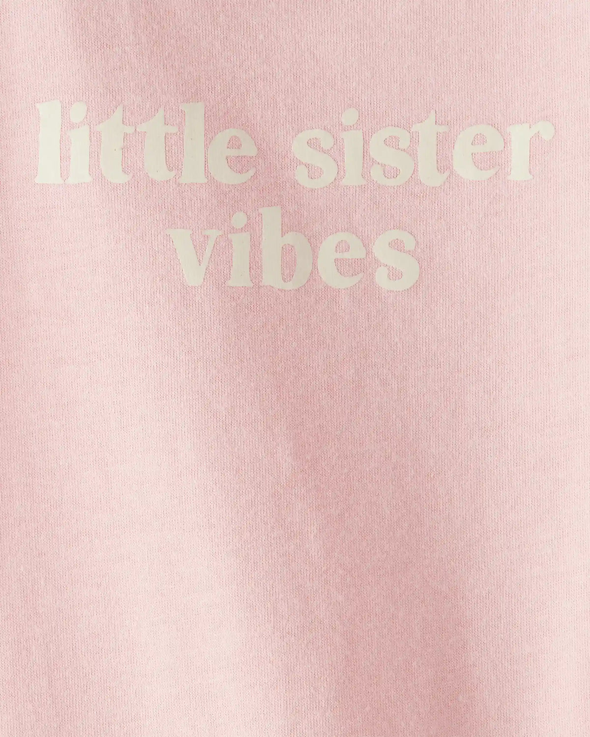 Baby Girl 'Little Sister Vibes' Short-Sleeve Graphic Bodysuit - Pink