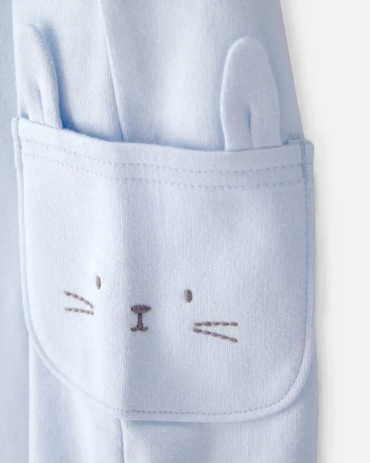 Baby Boy 2-Piece Easter Bunny Shortall Set - Blue/Cream