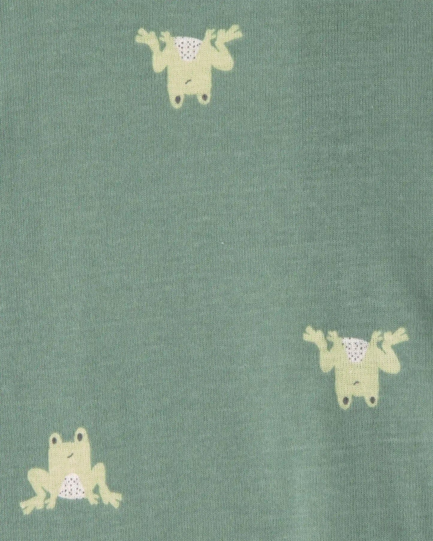 Baby 2-Pack Frog 100% Cotton Snug Fit 1-Piece Pajama - Green/Tan