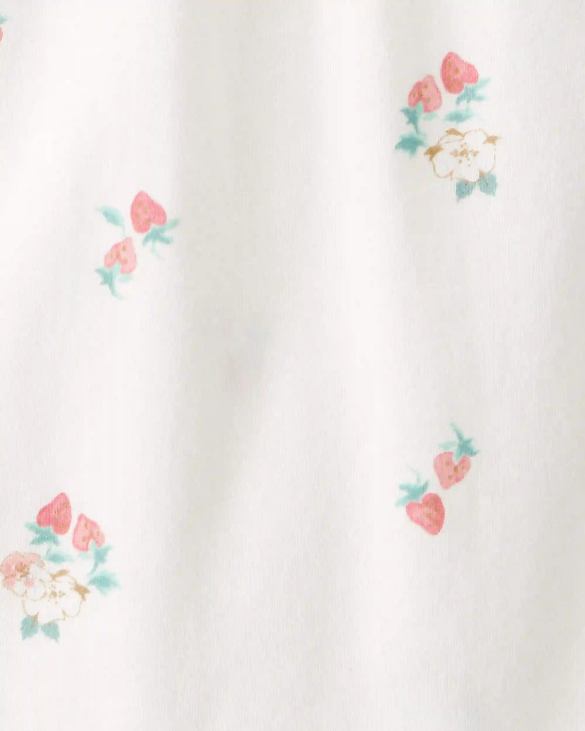 Baby Girl Strawberry Bodysuit - White