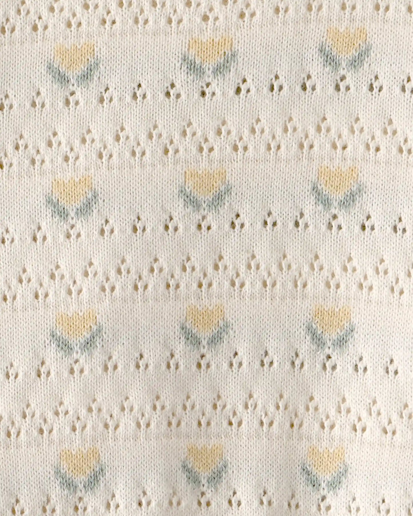 Baby Girl Organic Cotton Sweater Set in Honey Floral Print
