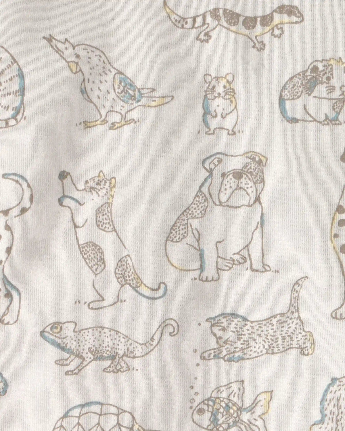 Baby 2-Piece Organic Cotton Ribbed Pajama Set in Pet Print