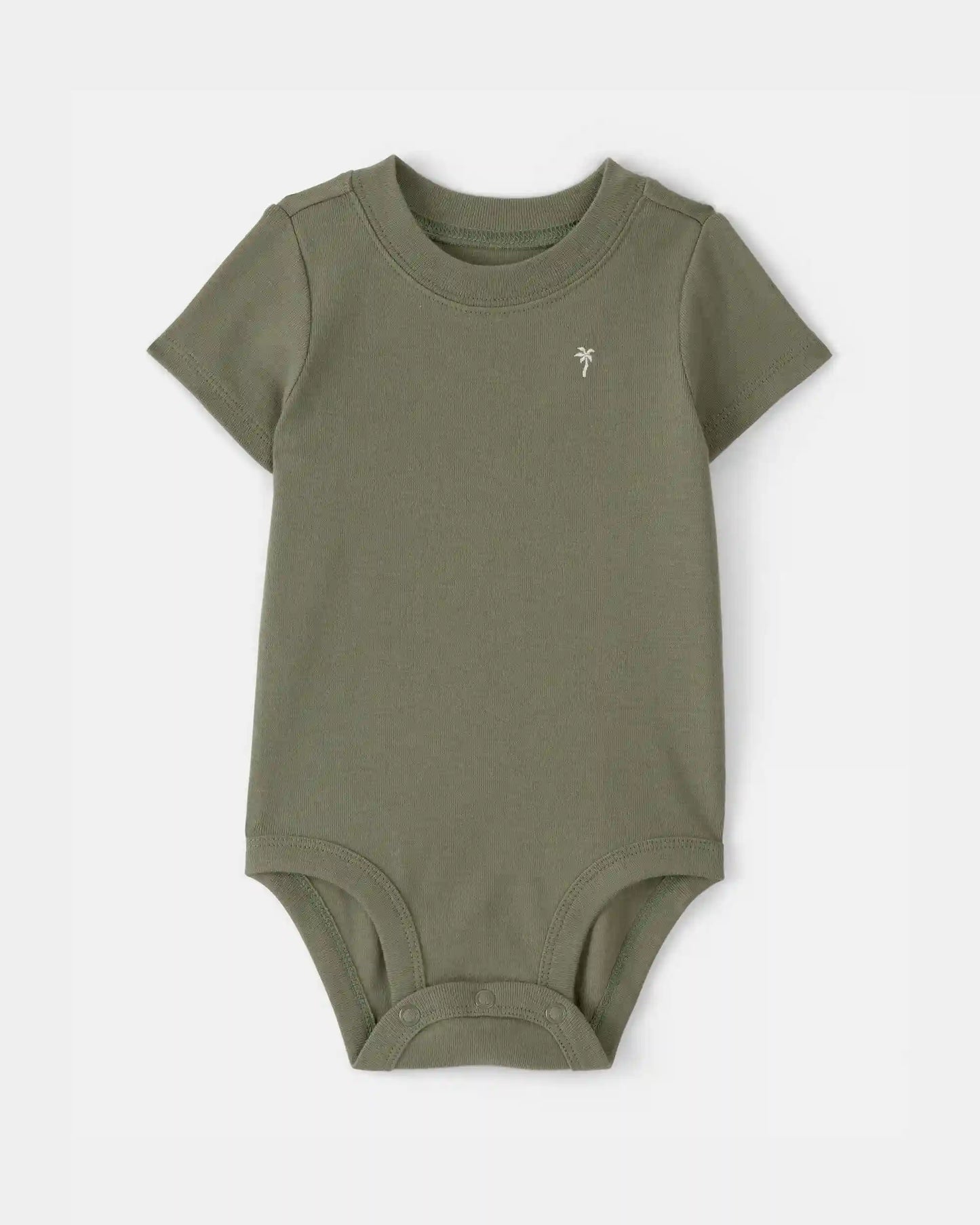 Baby Boy 3-Piece Palm Tree Outfit Set - White/Green