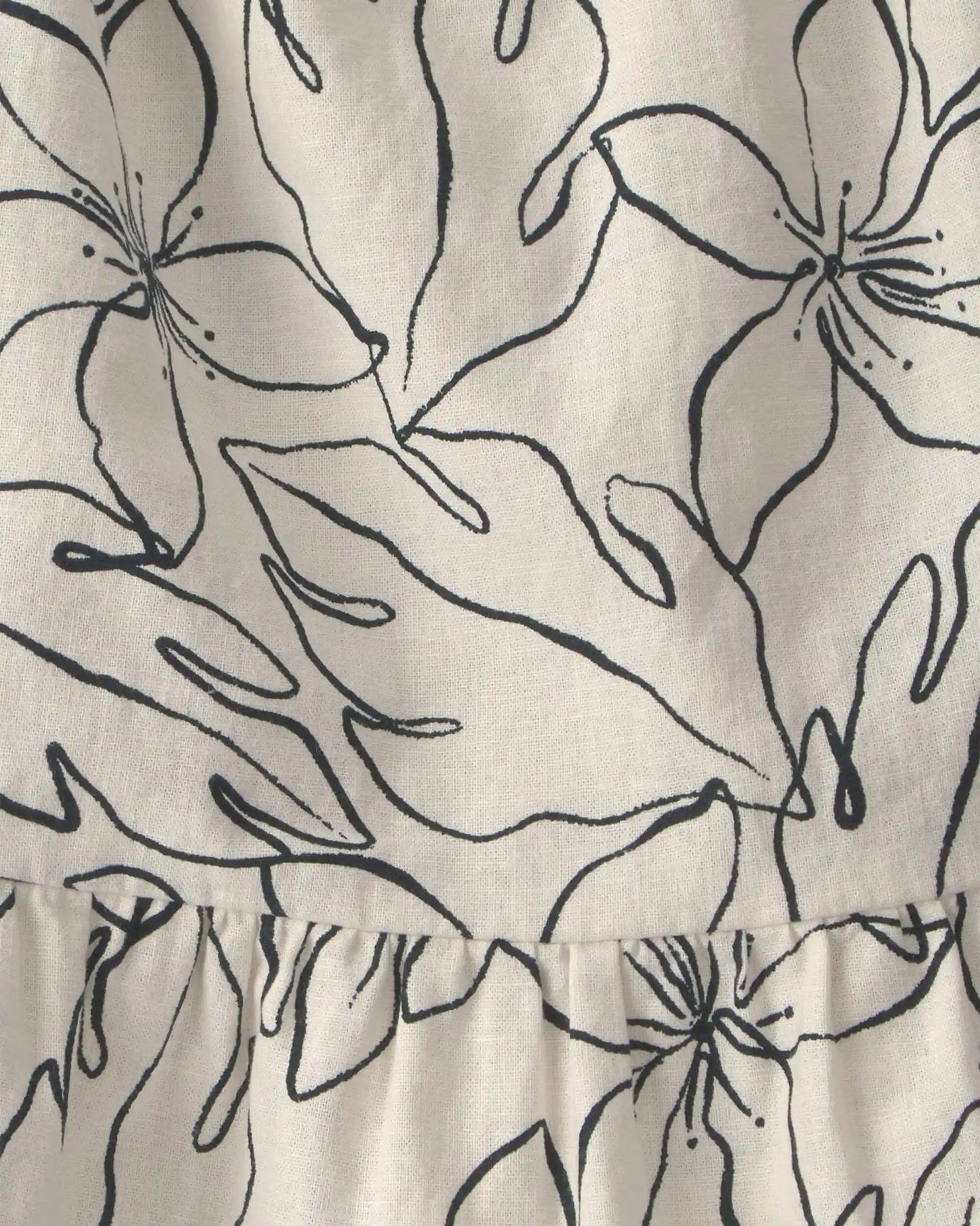 Baby Girl Floral Dress - Black/Ivory