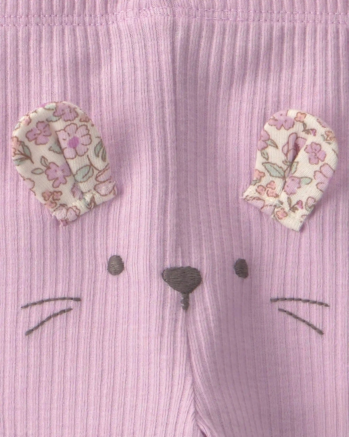 Baby Girl 3-Piece Bunny Bodysuit & Pant Set - Purple