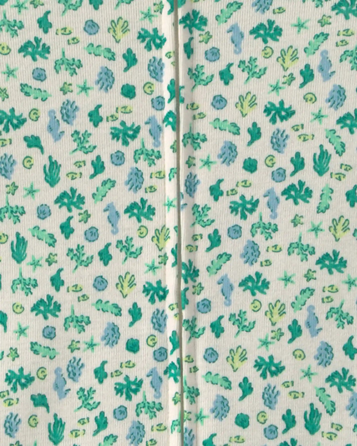 Baby Girl Floral 100% Cotton 1-Piece Romper Pajama - Green