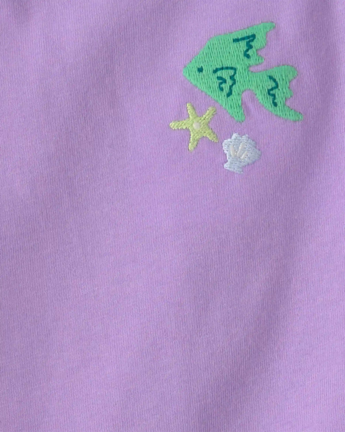 Baby Girl 3-Piece Fish Top & Short Set - Purple/Ivory