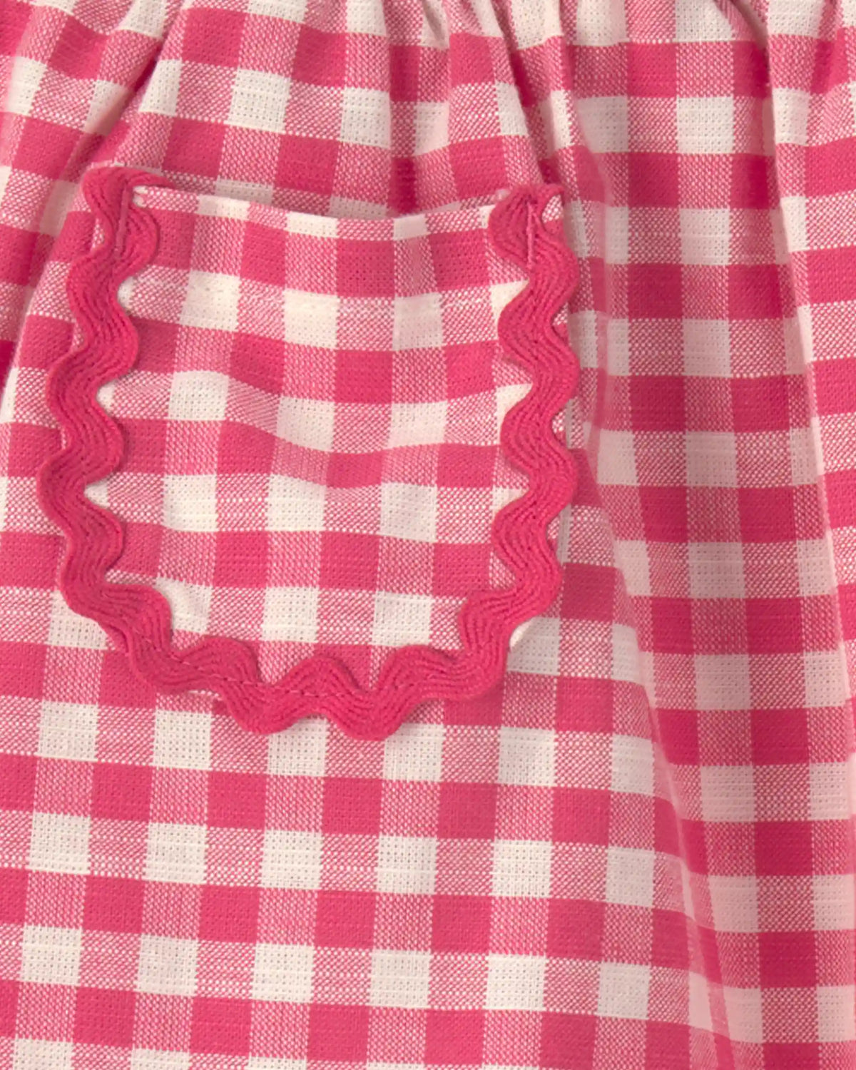 Baby Girl Gingham Pocket Skort - Red