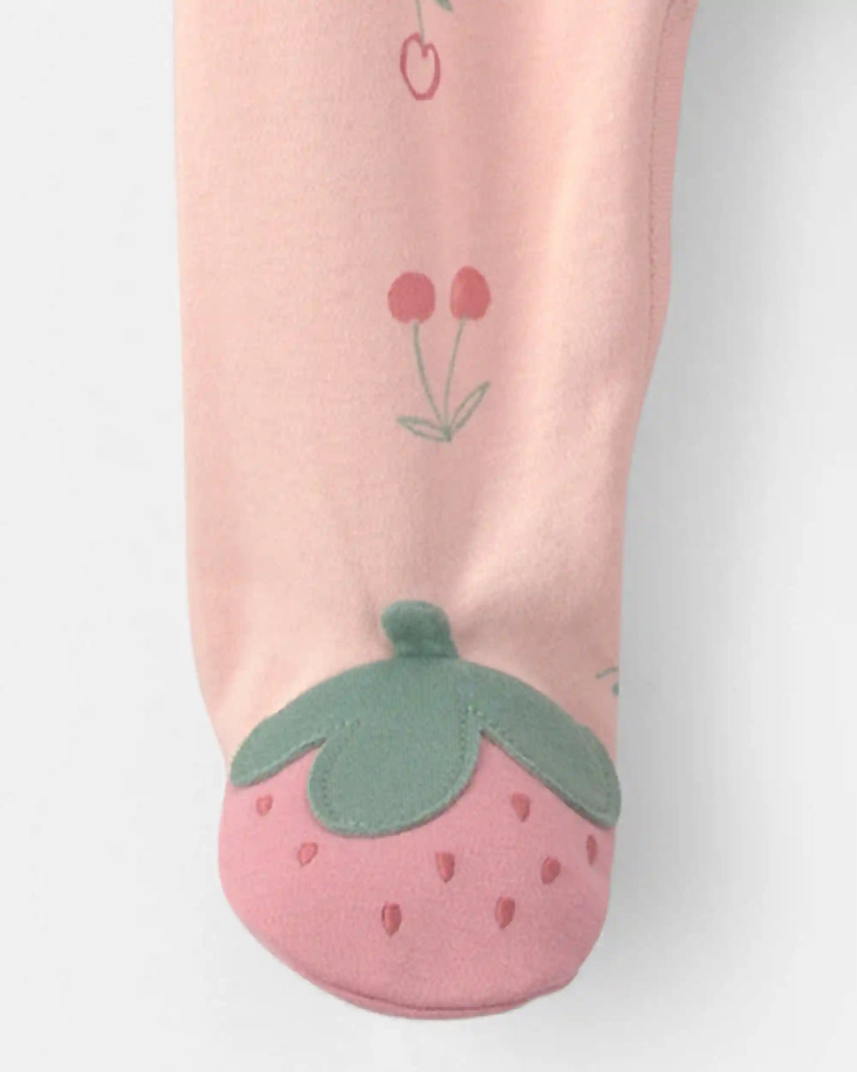 Baby Girl Strawberry 100% Cotton Sleep & Play Pajamas - Pink