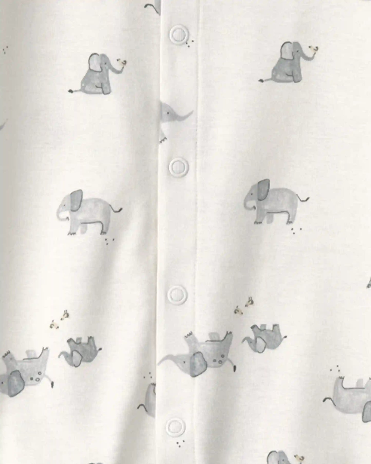 Baby Elephant 100% Cotton Converter Gown - Ivory
