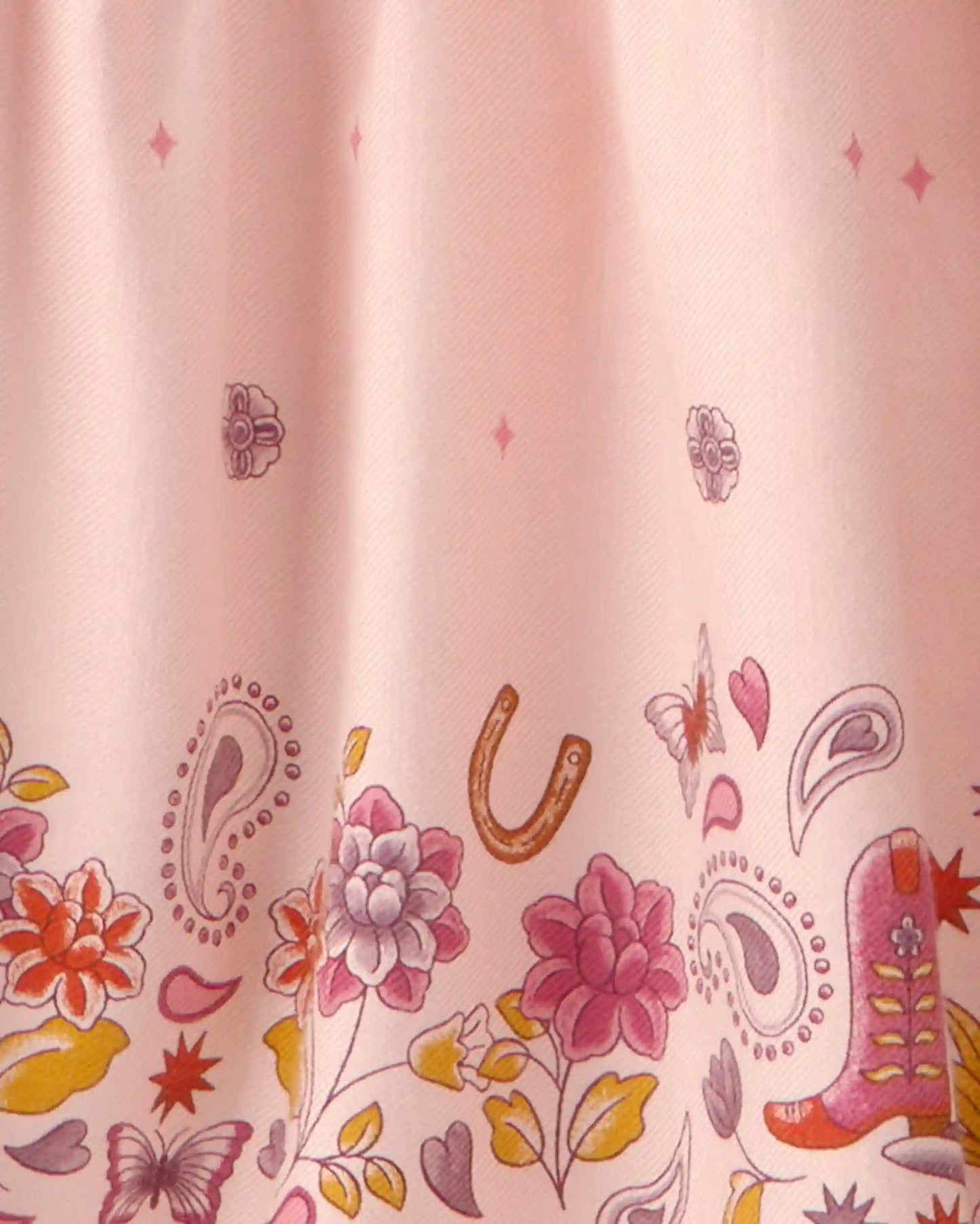 Baby Girl Floral Twill Long-Sleeve Dress - Pink