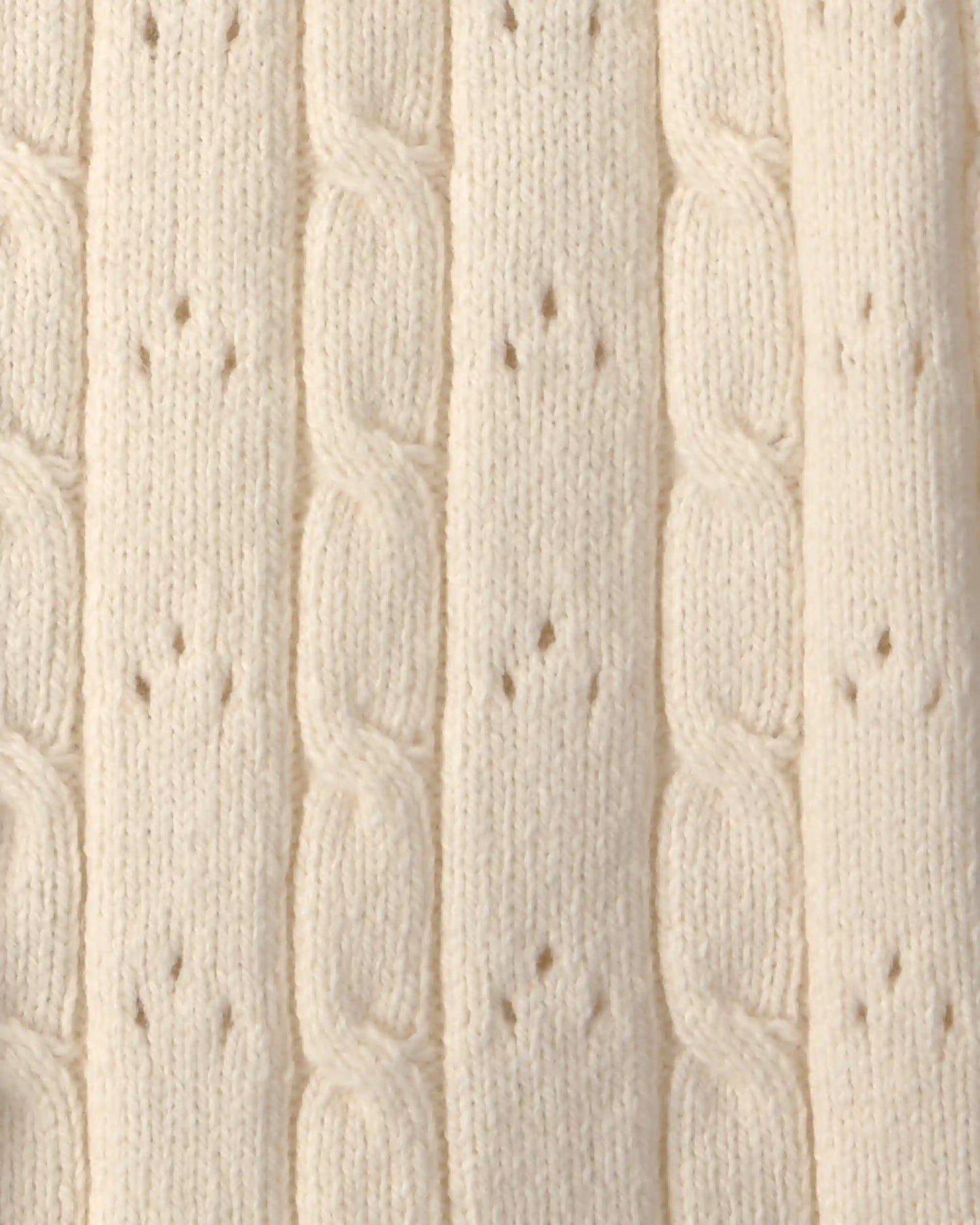 Baby Girl Fair Isle Cardigan Sweater - Cream