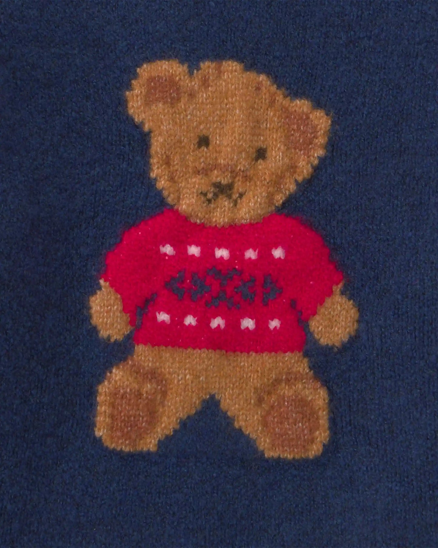 Baby Boy Bear Sweater - Navy Blue
