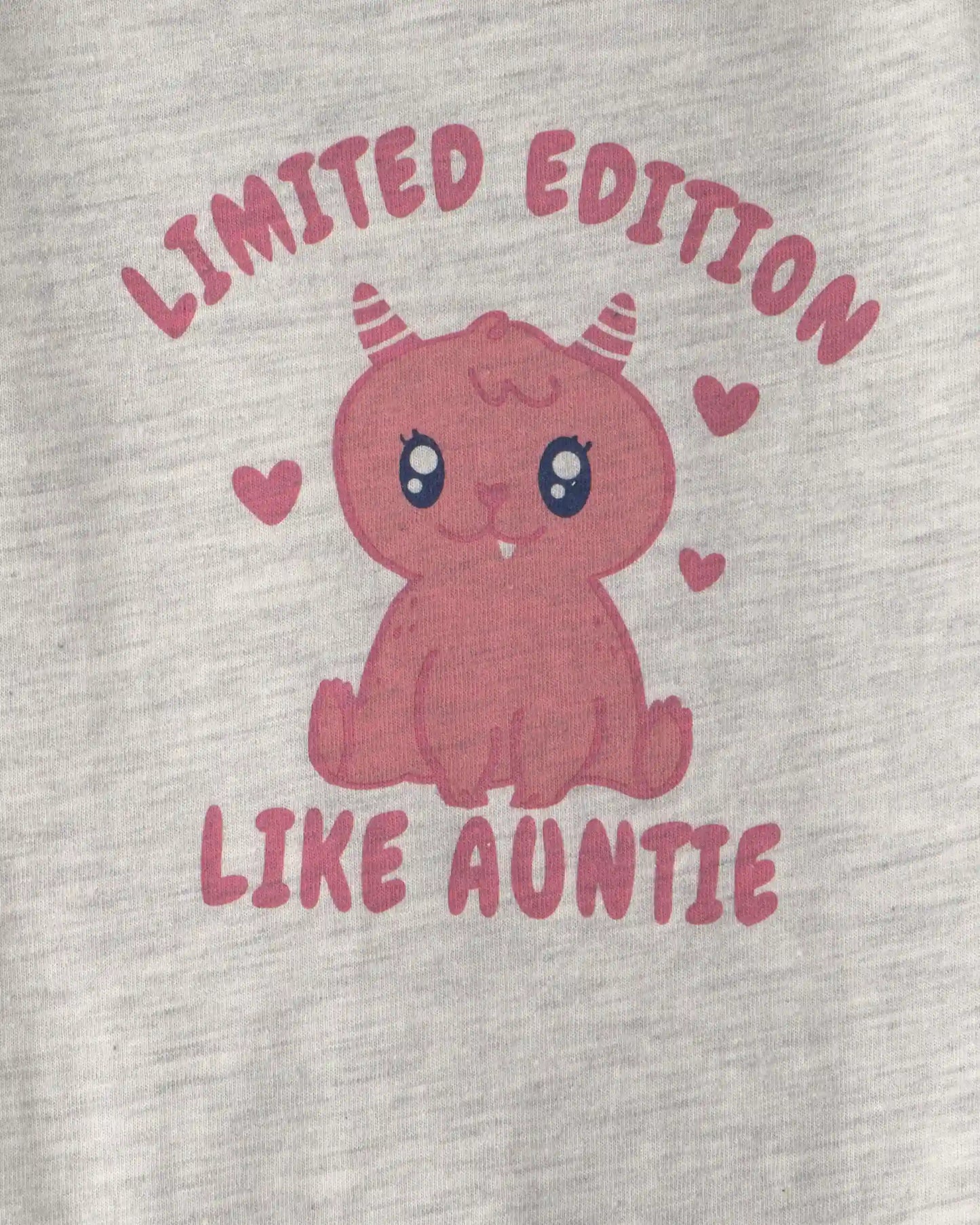 Baby Girl 'Limited Edition Like Auntie' Long-Sleeve Graphic Bodysuit - Grey