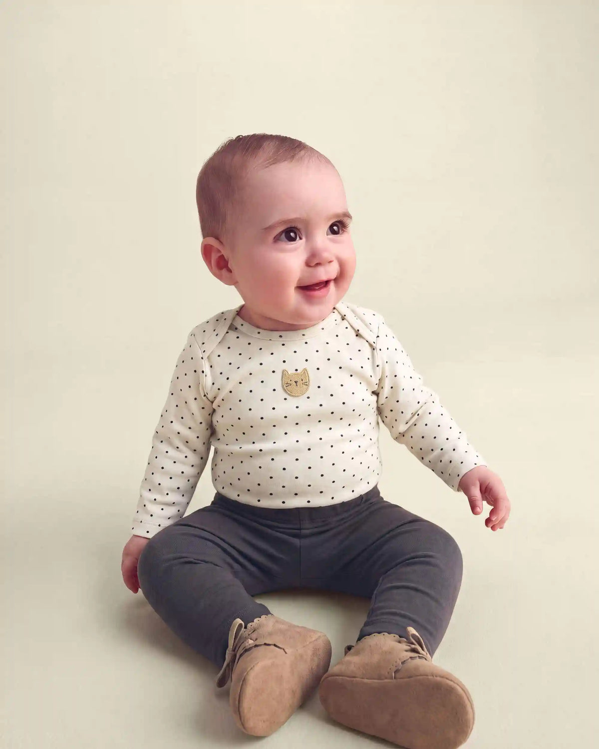 Baby Girl 3-Piece Leopard Long-Sleeve Bodysuit & Pant Set - Brown/Cream/Black