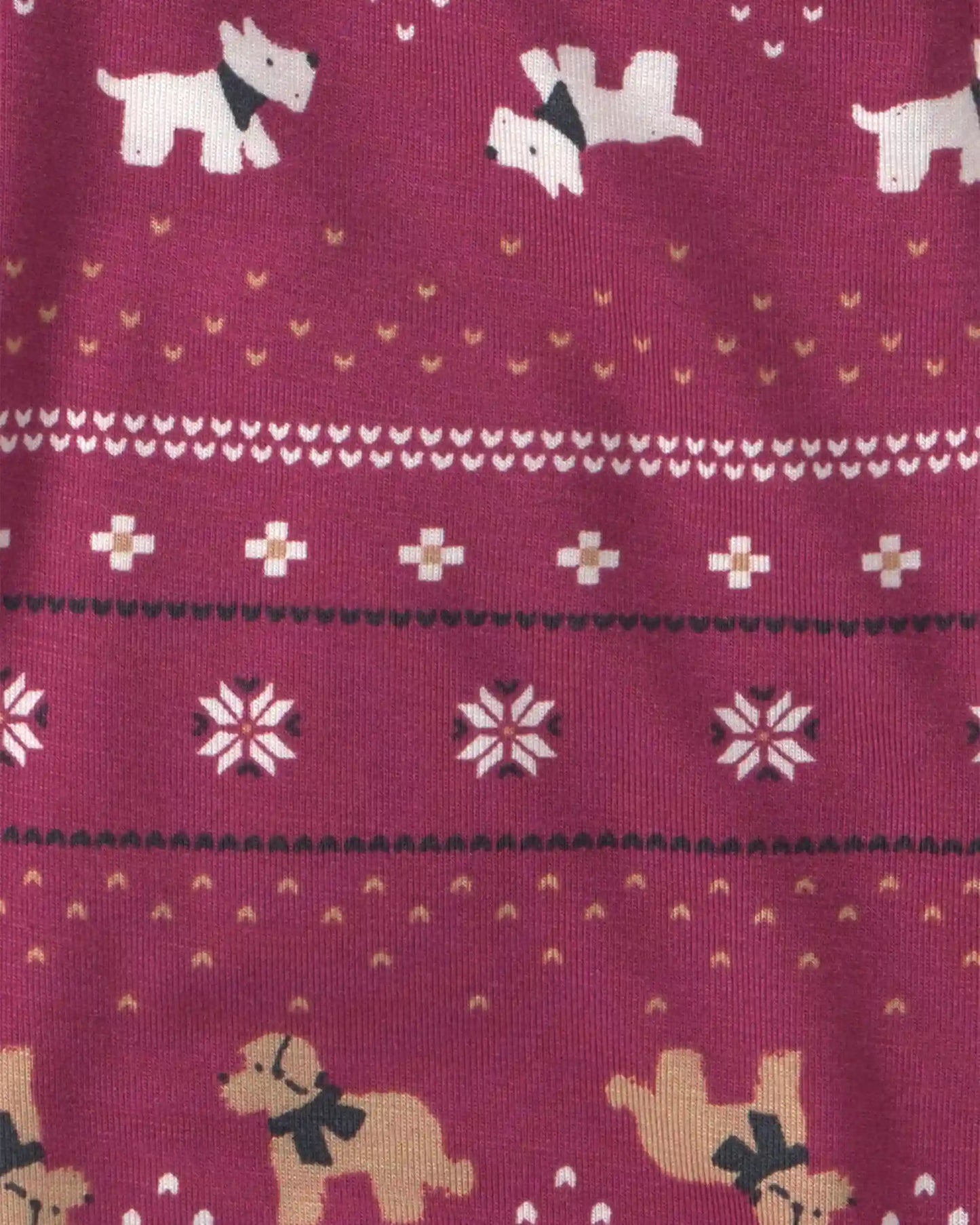 Baby Fair Isle PurelySoft™ 2-Way Zip Sleep & Play Pajamas - Burgundy