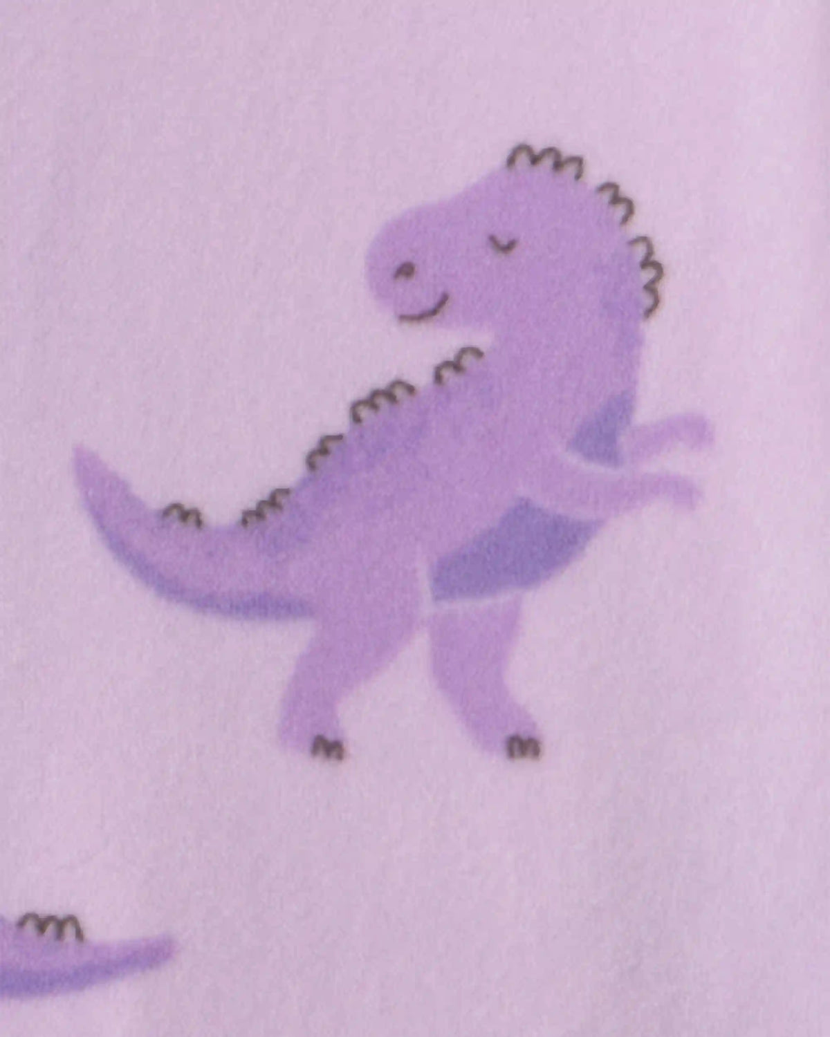 Baby Girl 1-Piece Dino 2-Way Zip DreamPlush Snug Fit Footed Pajama - Purple