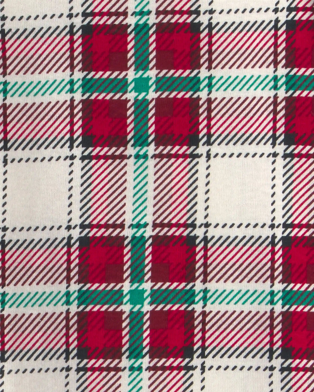 Baby 2-Piece Christmas Plaid 100% Cotton Snug Fit Pajama Set - Red/Green