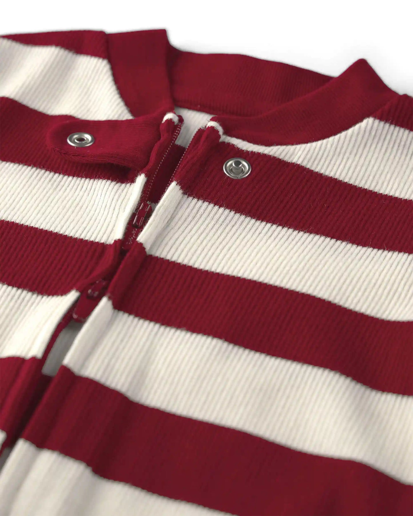 Baby Organic Cotton Ribbed Sleep & Play Pajamas in Stripes