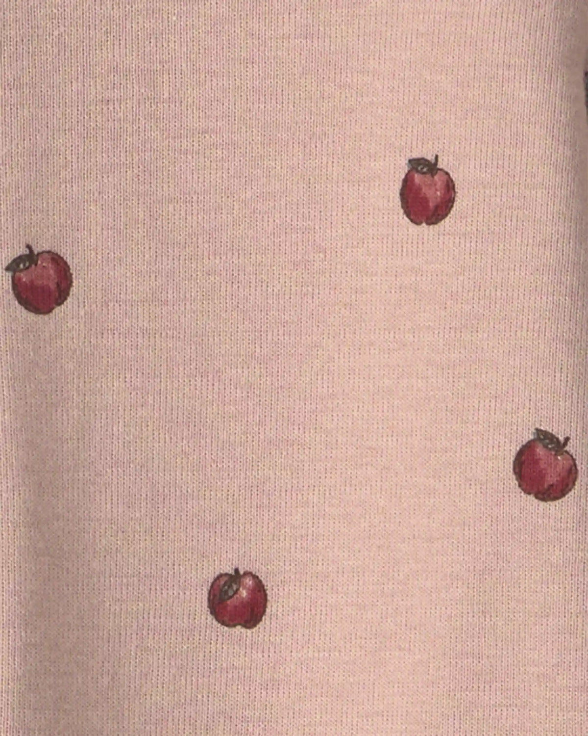 Baby Girl Organic Cotton Sleep & Play Pajamas in Apples