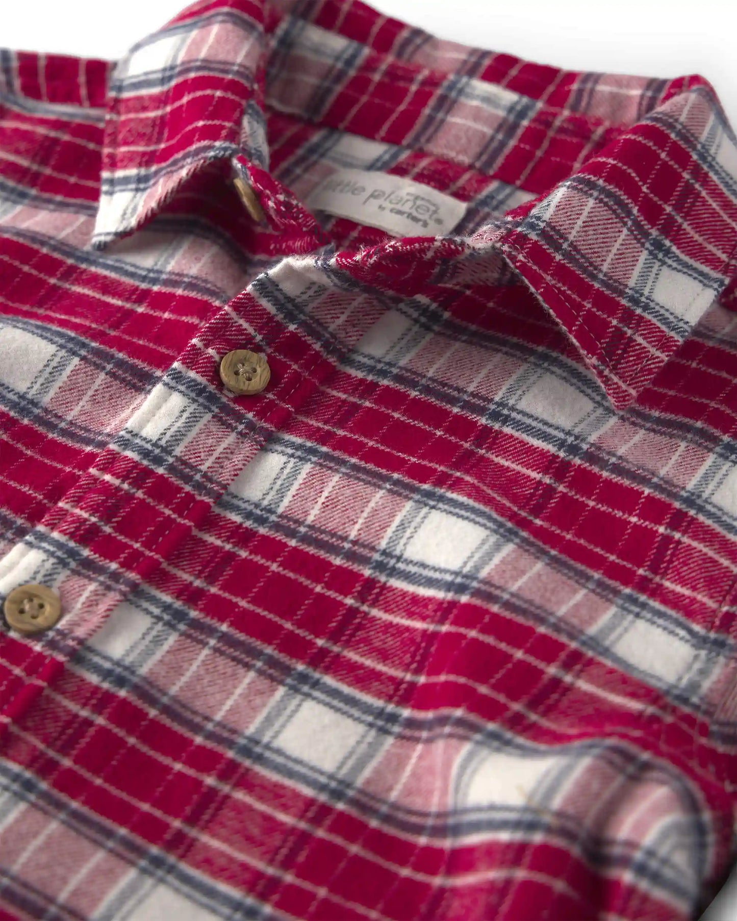 Baby Boy Organic Cotton Flannel Button-Down Shirt