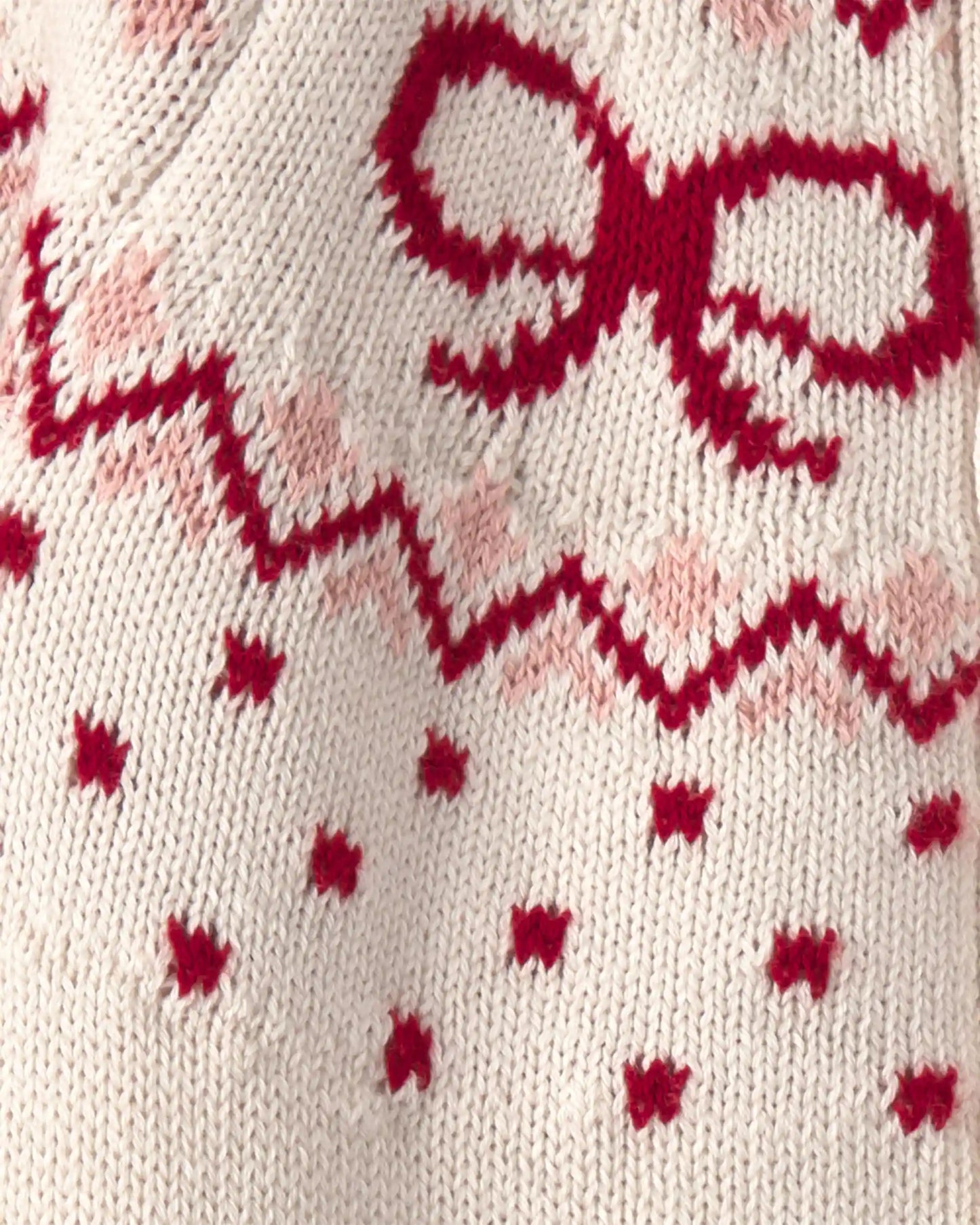 Baby Girl Organic Cotton Fair Isle Sweater Knit Jumpsuit