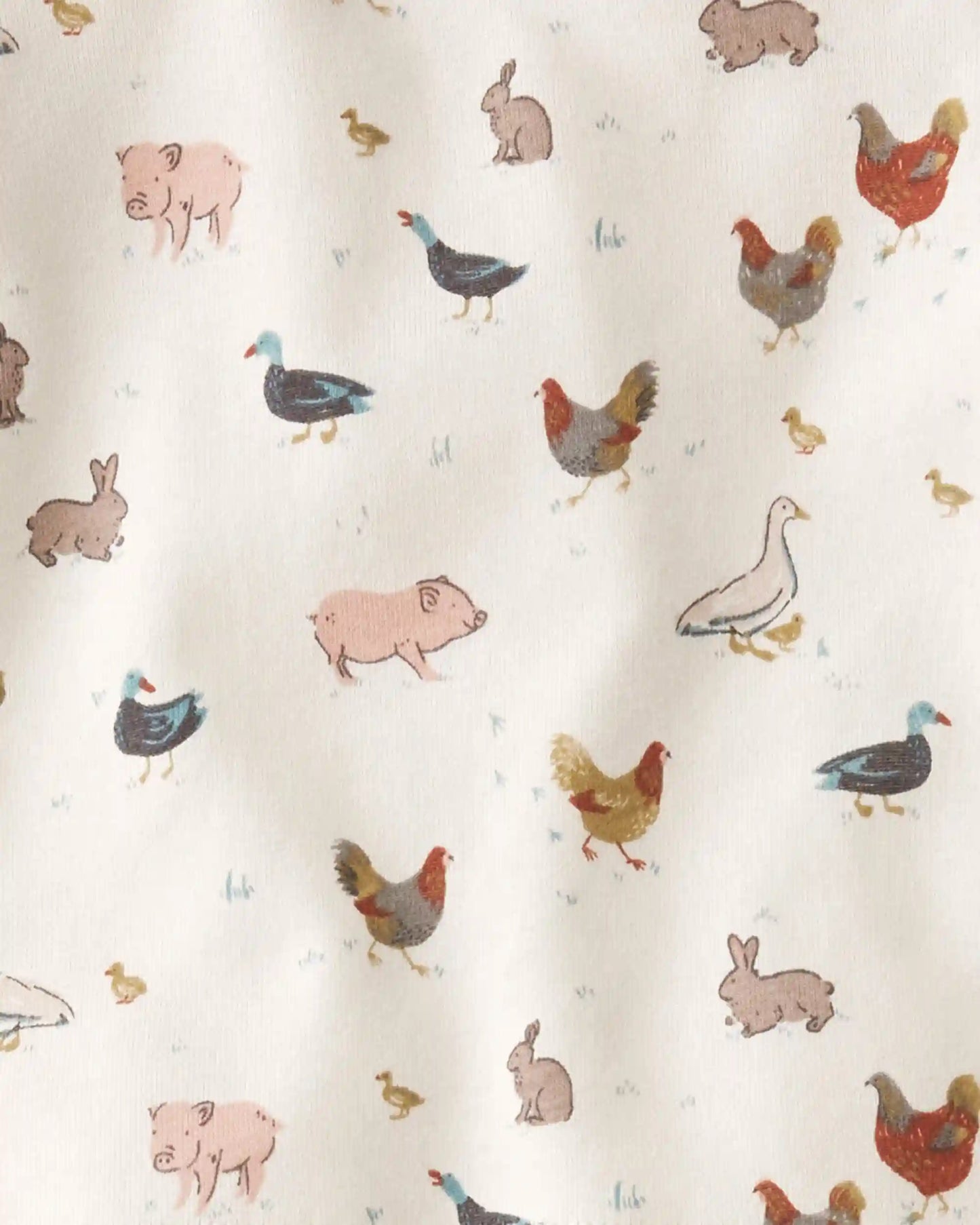 Baby Organic Cotton Pajamas in Farm Friends