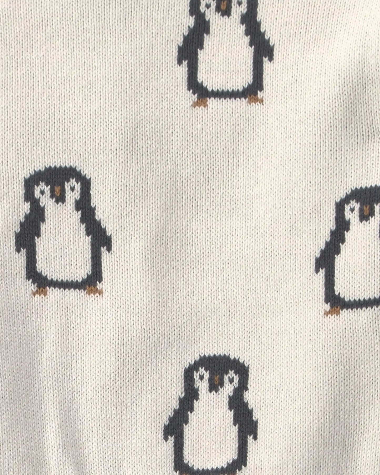 Baby 2-Piece Organic Cotton Sweater Knit Top & Pant Set in Penguins