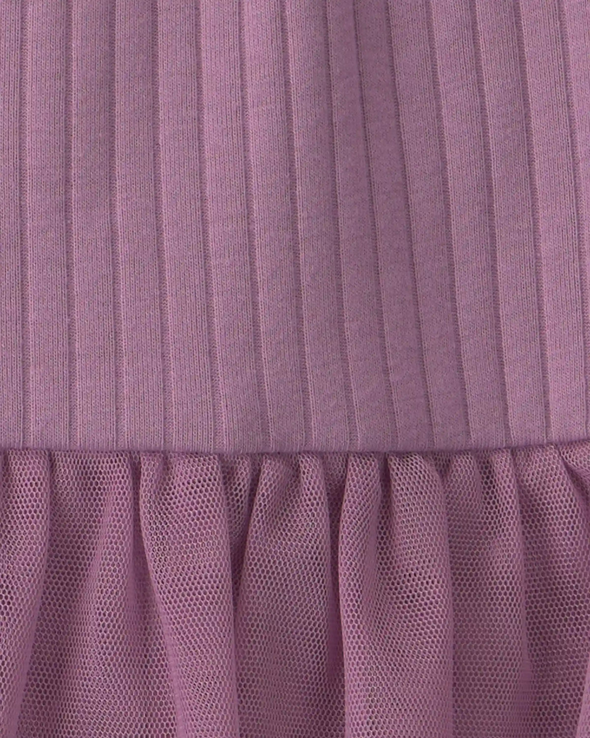 Baby Girl 2-Piece Long-Sleeve Bodysuit & Tulle Pant Set - Purple
