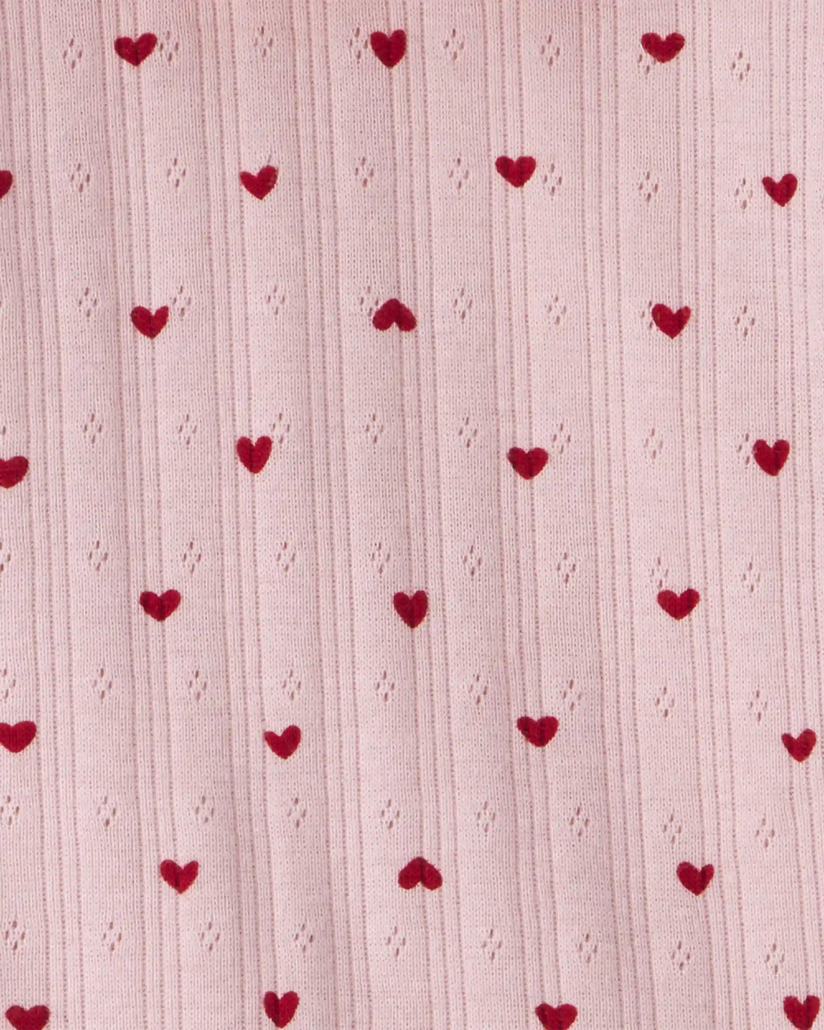 Baby Girl 2-Piece Heart Pointelle Long-Sleeve Bodysuit & Pant Set - Pink
