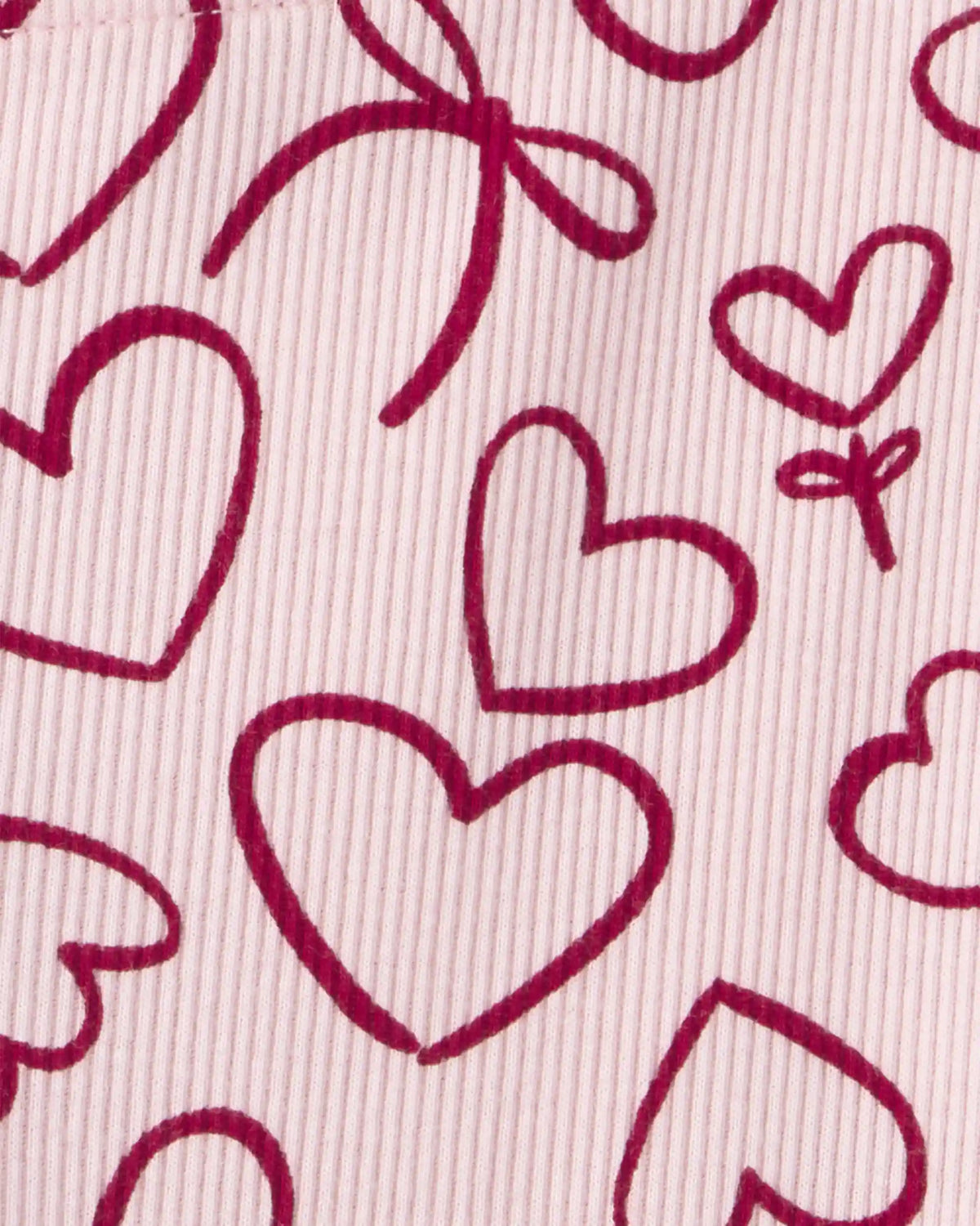 Baby Girl 2-Piece 'Little Love' Valentine's Day French Terry Top & Pant Set - Red/Pink