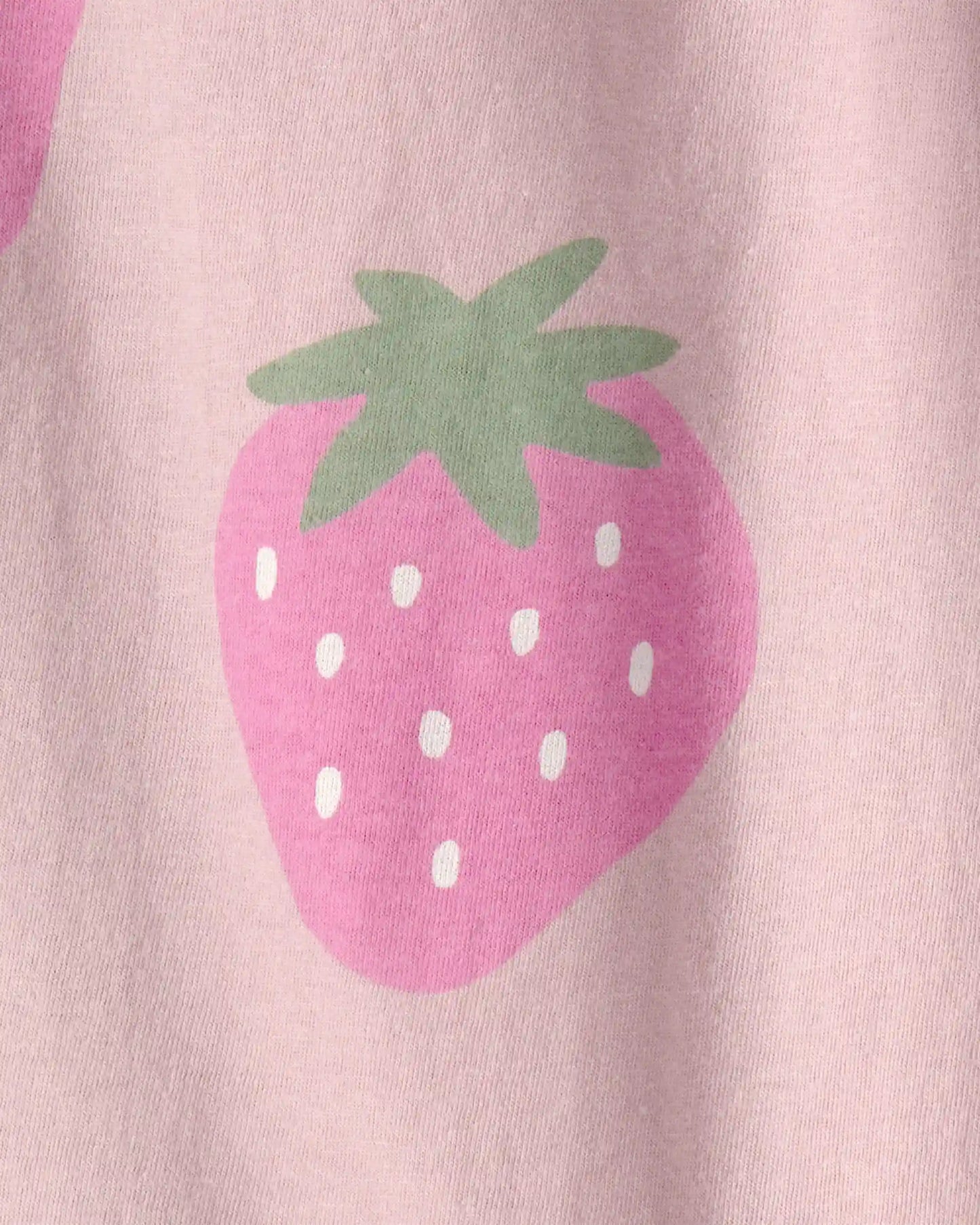 Toddler Girl Strawberry Relaxed Top - Pink