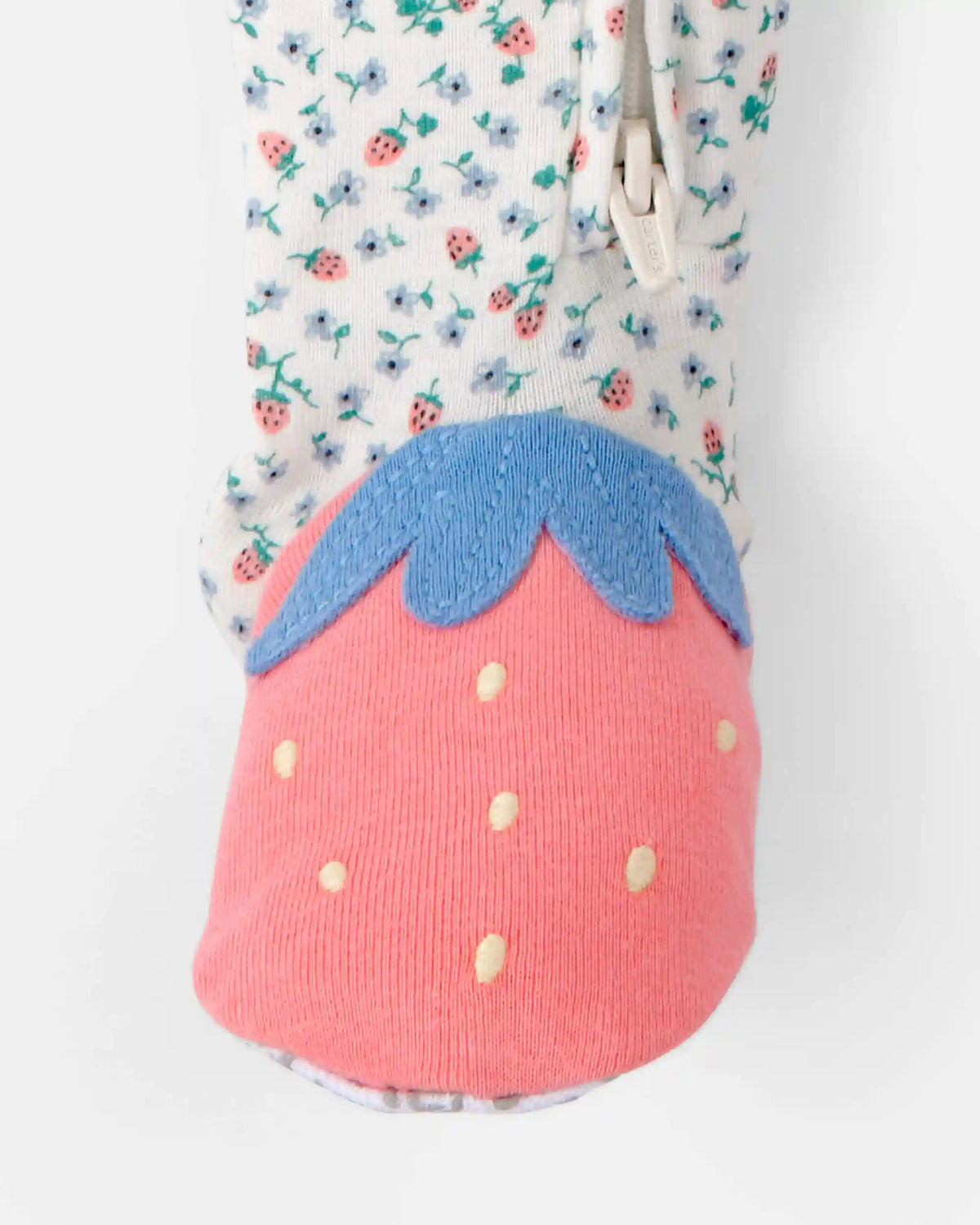 Toddler Girl Strawberry 100% Cotton Snug Fit 1-Piece Pajama