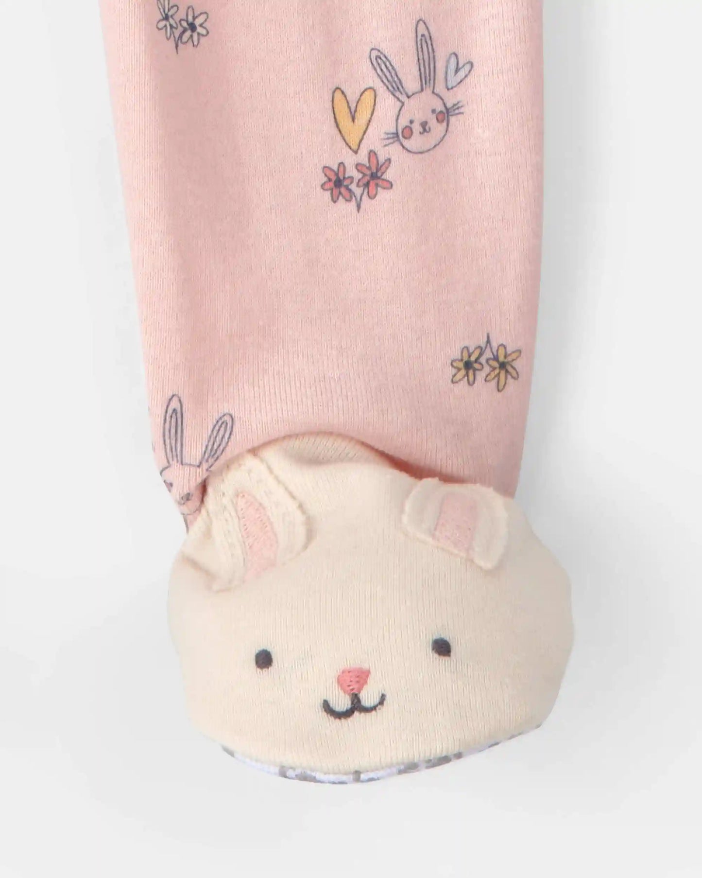Toddler Girl Easter Bunny 100% Cotton Snug Fit 1-Piece Pajama - Pink