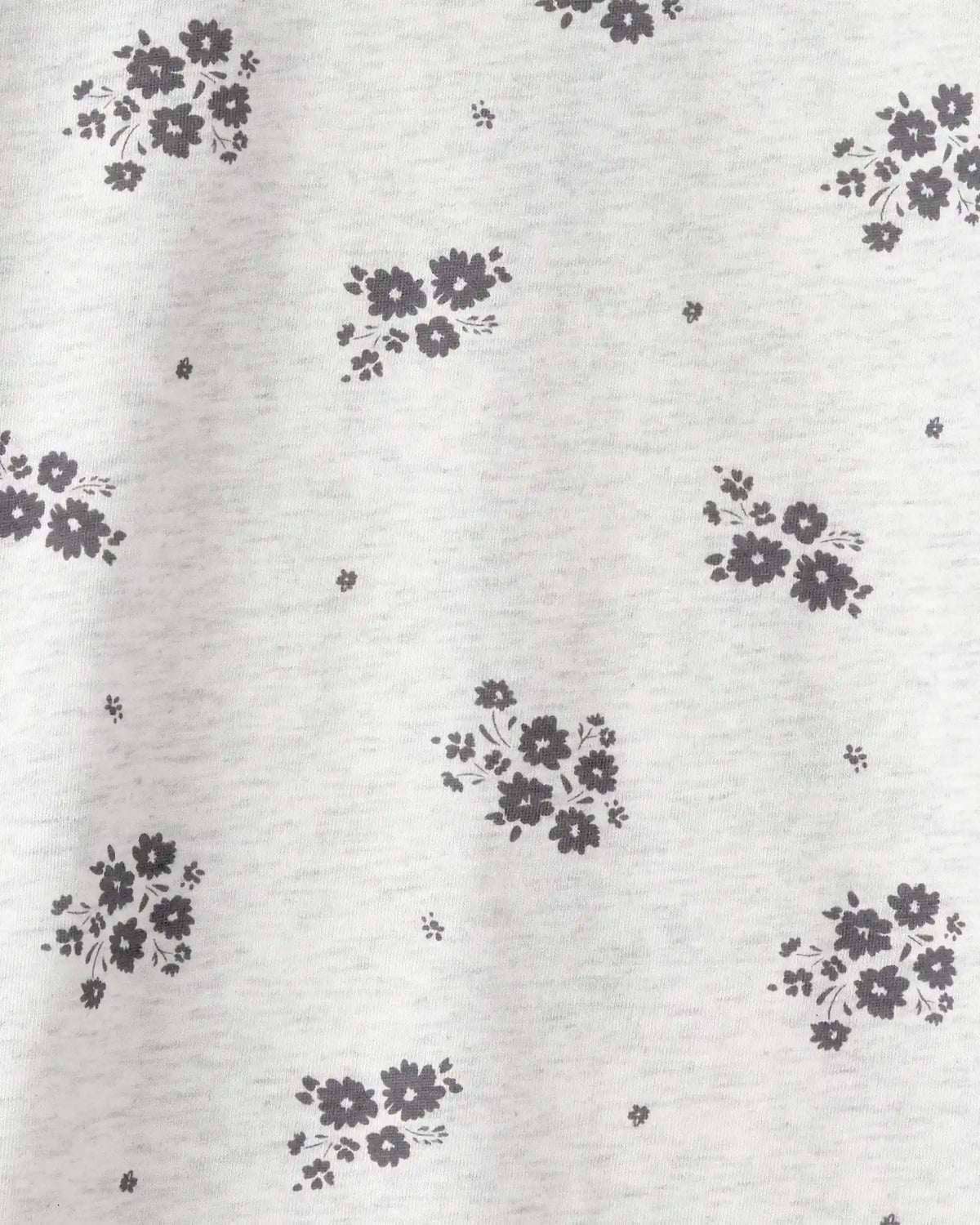Toddler Girl Floral Relaxed Top - Grey