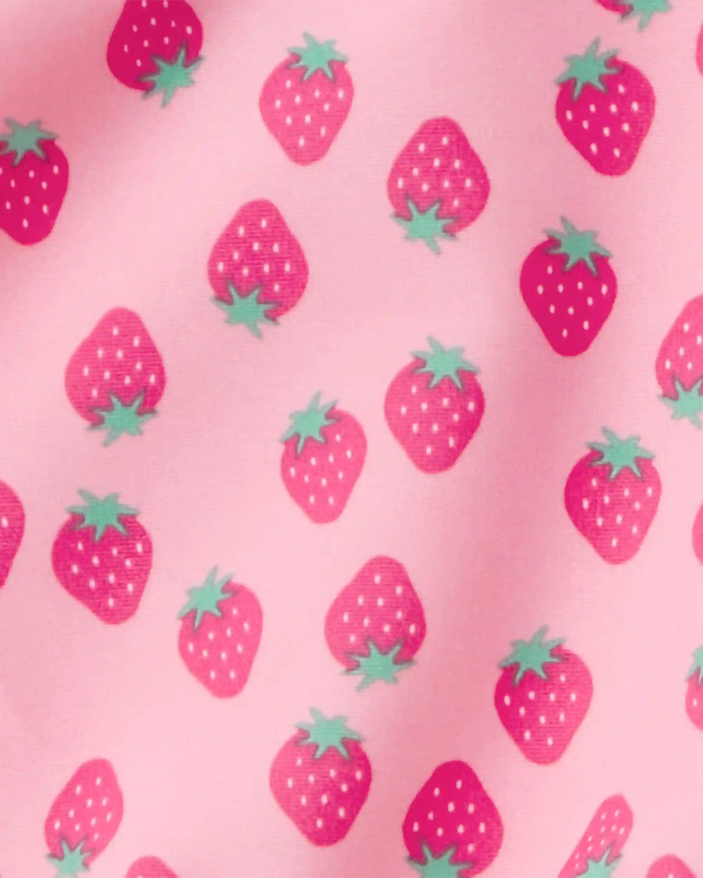 Toddler Girl 3-Piece Strawberry Rashguard Swimsuit Set - Pink