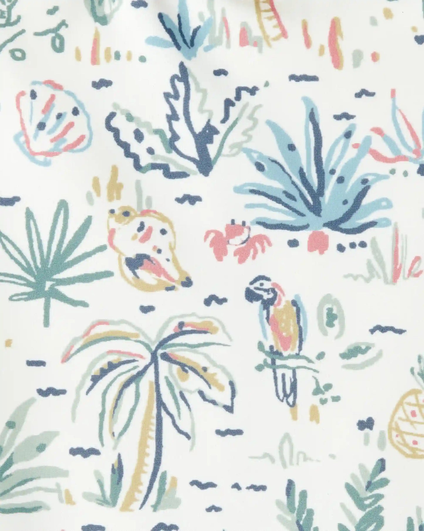Toddler Girl Recycled Swimsuit in Tropical Paradise