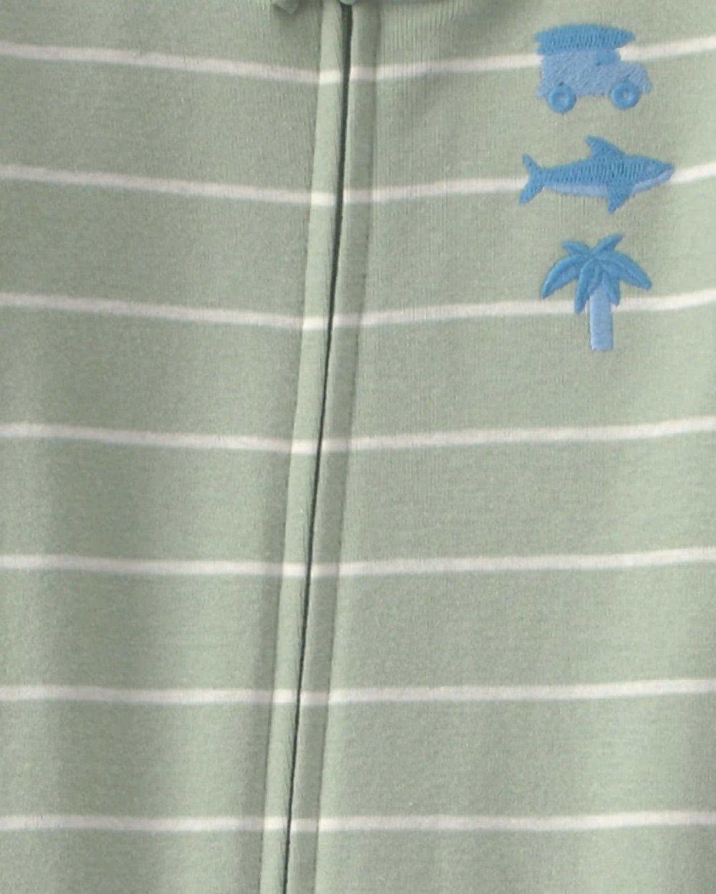 Toddler Boy Beach 100% Cotton 1-Piece Pajama - Green