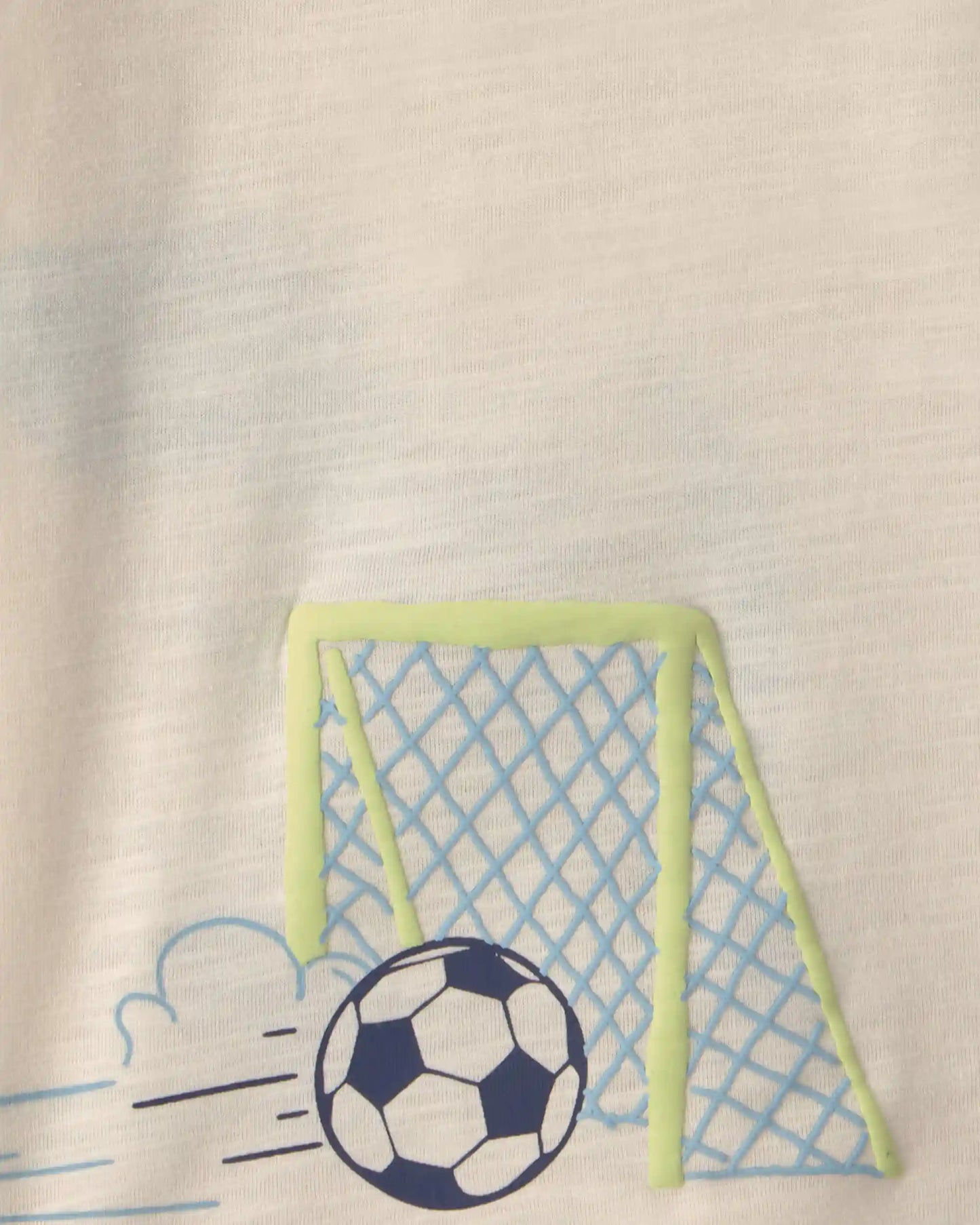 Toddler Boy Dinosaur Soccer Graphic Tee - Cream