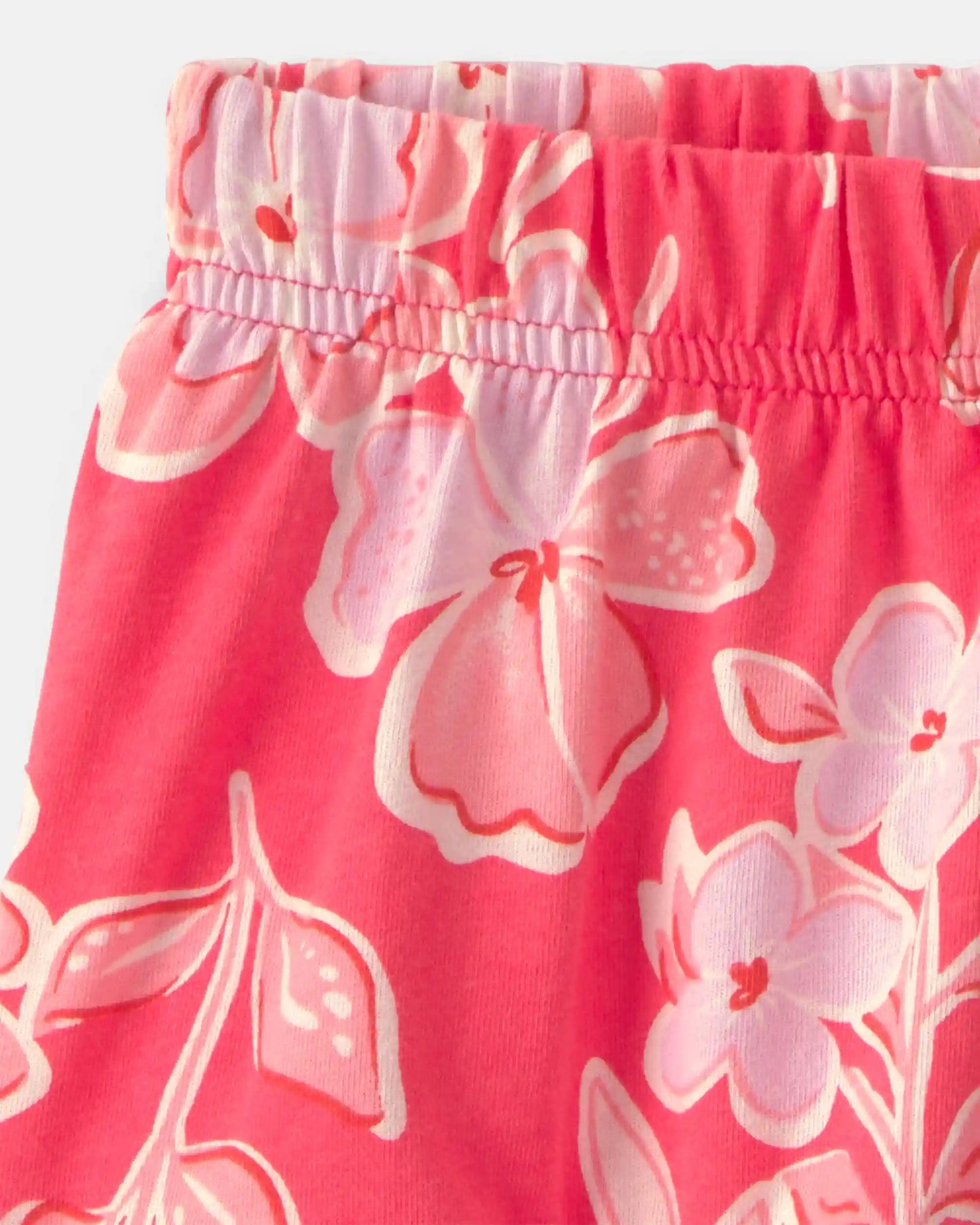 Toddler Girl 2-Piece Floral Top & Skirt Set - Coral
