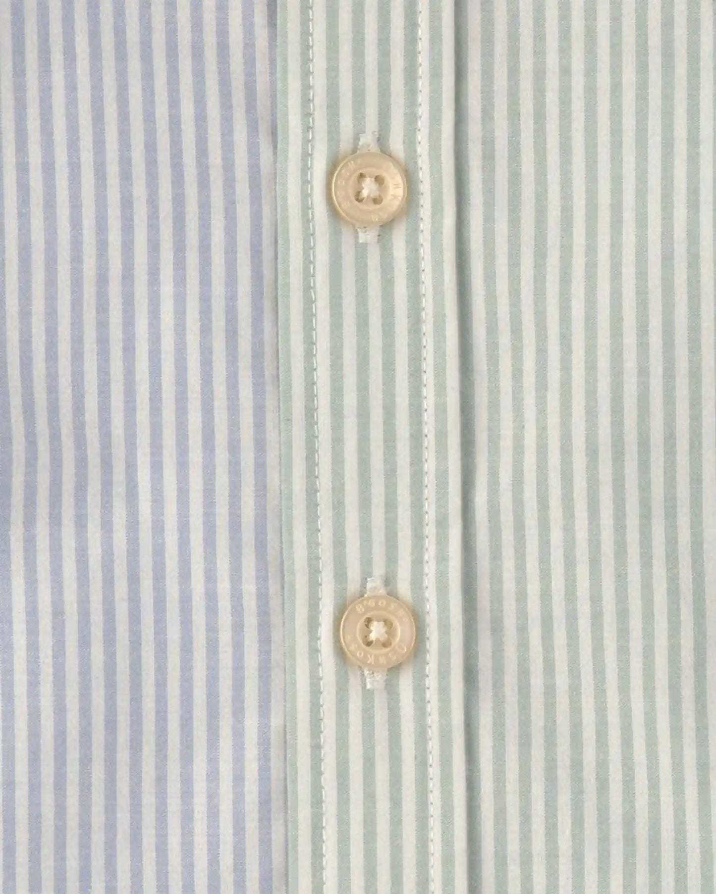 Toddler Boy Poplin Button-Down Shirt- Green/Blue