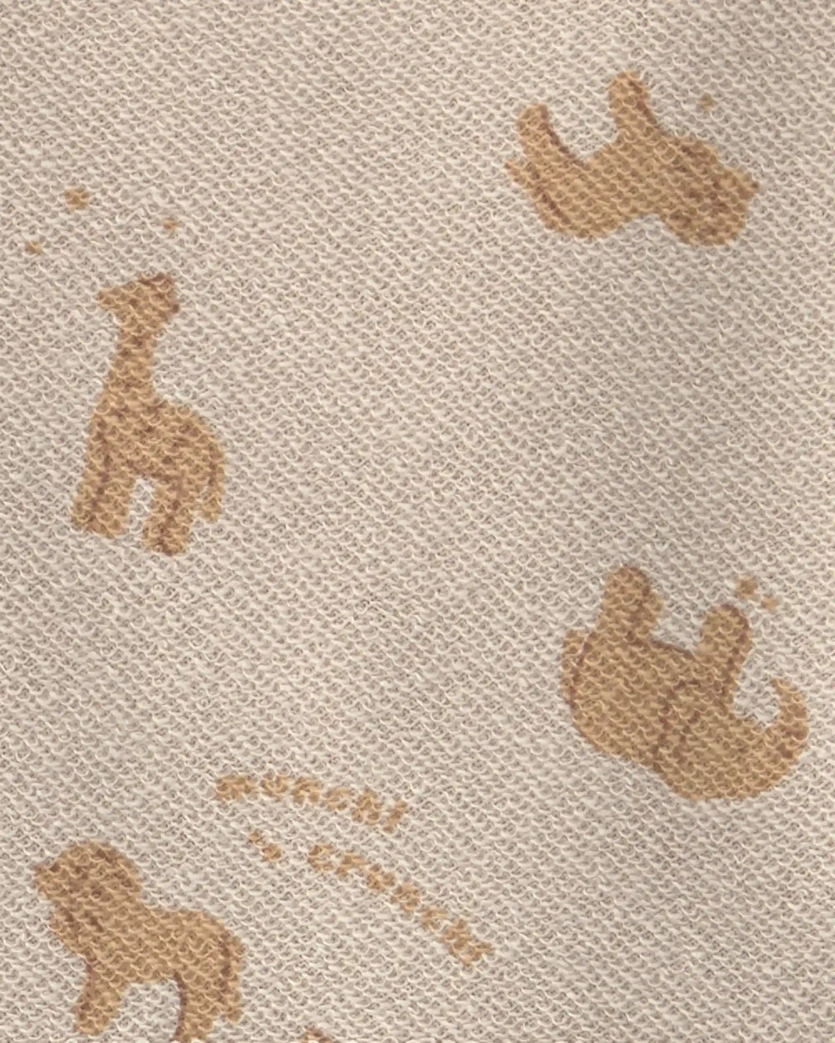 Toddler Boy 2-Piece Animal Cracker French Terry Top & Pant Set - Cream/Brown
