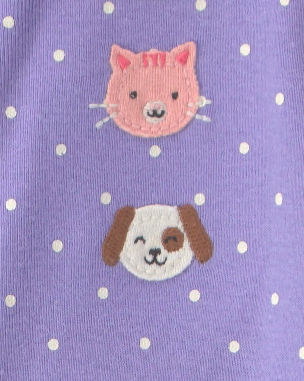 Toddler Girl 1-Piece Pets 100% Cotton Snug Fit Footed Pajama - Purple