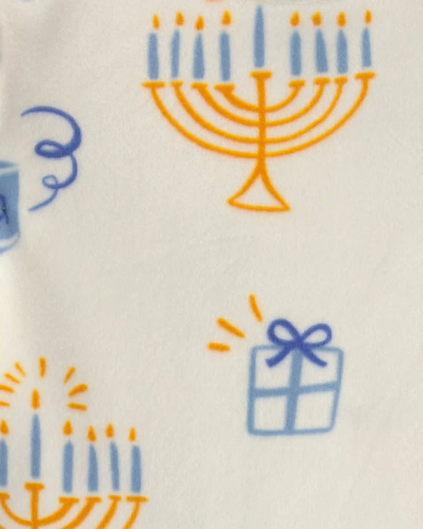 Toddler 2-Piece Hanukkah DreamPlush Snug Fit Pajama Set - Cream