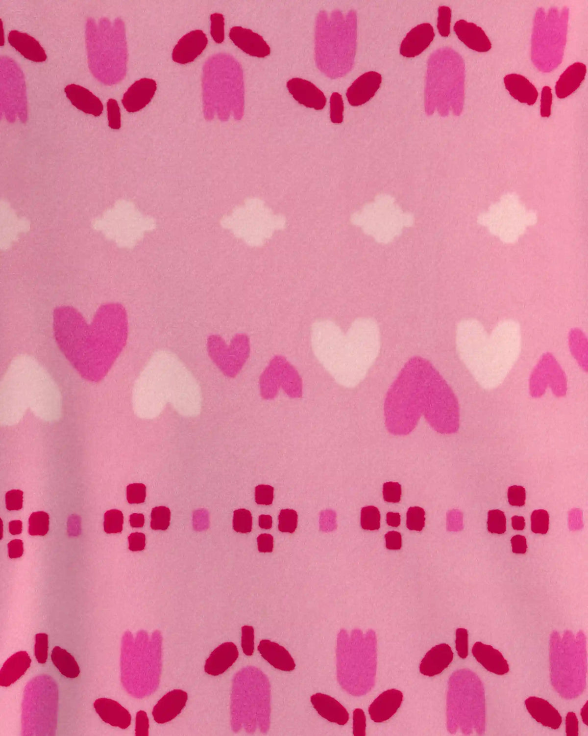 Toddler Girl 2-Piece Fair Isle DreamPlush Snug Fit Pajama Set - Pink